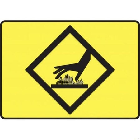 Accuform SAFETY SIGN HOT SURFACES PICTOGRAM MEQM519VA MEQM519VA